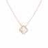 MOTHER OF PEARL CLOVER PENDANT NECKLACE