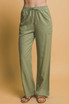 DRAWSTRING WAIST LINEN PANTS
