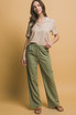 DRAWSTRING WAIST LINEN PANTS
