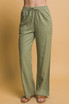 DRAWSTRING WAIST LINEN PANTS