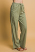 DRAWSTRING WAIST LINEN PANTS