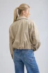 ZIP-UP MOCK NECK ELASTIC HEM JACKET