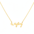 GOLD DIPPED WIFEY HANDWRITTEN PENDANT DAINTY NECKLACE