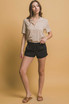 MID RISE LINEN SHORT