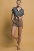 MID RISE LINEN SHORT