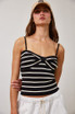 STRIPED REMOVABLE STRAP TUBE TANK TOP