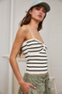 STRIPED REMOVABLE STRAP TUBE TANK TOP