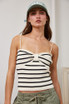 STRIPED REMOVABLE STRAP TUBE TANK TOP