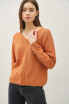 V-NECK WITH RAW SEAM DETAILS SWEATER