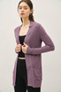COTTON BLEND KNIT OPEN FRONT CARDIGAN