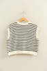 STRIPED SLEEVELESS CREW NECK TOP