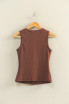 RIBBED BUTTON FRONT TANK TOP