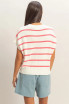 STRIPED CREW NECK KNIT TOP