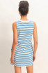 STRIPED SLEEVELESS MINI DRESS