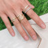 OPEN RING ACCENTED WITH CUBIC ZIRCONIA.
