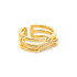 TRIPLE LAYER CZ GOLD RING