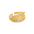 18K GOLD RHODIUM PLATED CZ GOLD RING