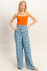 FLORAL WIDE LEG PANTS