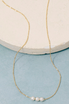 DAINTY CHAIN PEARL CHARMS NECKLACE