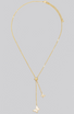 GOLD DIPPED CZ AND SHELL BUTTERFLY CHARMS CHAIN NECKLACE