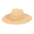 STRAW BRAID FLAT BRIM SUN HAT