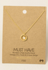 GOLD DIPPED SEASHELL DISC AND HOOP PENDANT NECKLACE