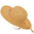 STRAW BRAIDED ROPE STRAP FEDORA HAT
