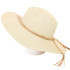 STRAW BRAIDED ROPE STRAP FEDORA HAT