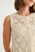 CROCHET SLEEVELESS BUTTON DOWN TOP