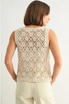CROCHET SLEEVELESS BUTTON DOWN TOP