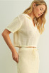 CROCHET V-NECK WITH COLLAR TOP