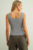 ESSENTIAL SLEEVELESS RIBBED KNIT TOP