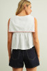 SAILOR COLLAR SLEEVELESS TOP