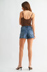 HIGH RISE CLASSIC HEM DENIM SHORT