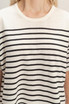 STRIPED SHORT SLEEVE KNIT TOP