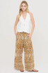 SMOCKED WAIST FLORAL PANTS
