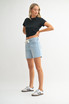 HIGH RISE LIGHTWEIGHT TIE WAIST DENIM SHORT