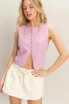 SLEEVELESS BUTTON FRONT TOP