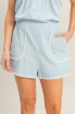 SCALLOP TRIM HIGH WAISTED SHORTS