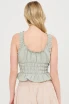 RUCHED SQUARE NECK SMOCKED TOP