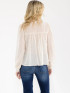 V-NECK BUTTON UP SWISS DETAILED BLOUSE
