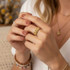 GOLD DIPPED LINK STATEMENT RING