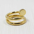GOLD COIL WRAP NAIL RING
