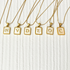 MOTHER OF PEARL INITIAL GOLD NECKLACE