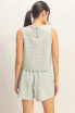 GINGHAM CHECKERED SLEEVELESS TOP