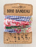 FULL BOHO BANDEAU HEADBAND-VINTAGE TREASURE PINK