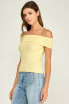 OFF SHOULDER RIBBED FITTED TOP
