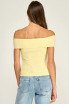 OFF SHOULDER RIBBED FITTED TOP