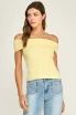 OFF SHOULDER RIBBED FITTED TOP