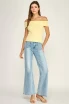 OFF SHOULDER RIBBED FITTED TOP